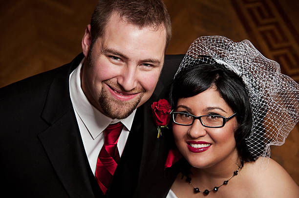 istock Happy multi-ethnic bride and groom 183331256
