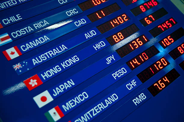 istock International exchange rates information at airport 183331395