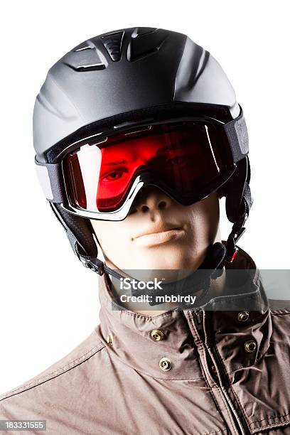 Człowiek Mannequin Narciarzem Z Kask Sportowy I Gogle - zdjęcia stockowe i więcej obrazów Helmet