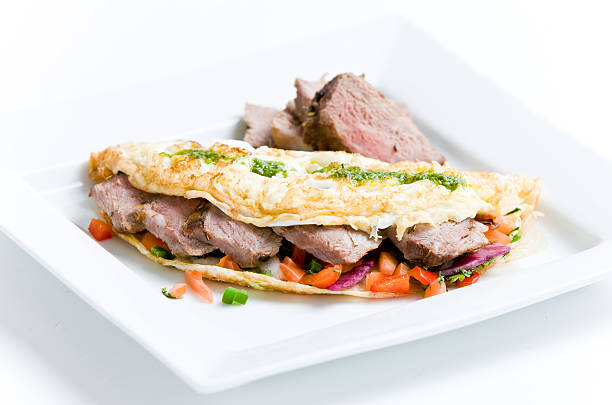 istock Steak and eggs fajita omelet 183331801