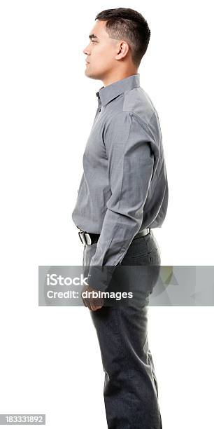 Side View Of Young Man Stock Photo - Download Image Now - 20-29 Years, 25-29 Years, Adult