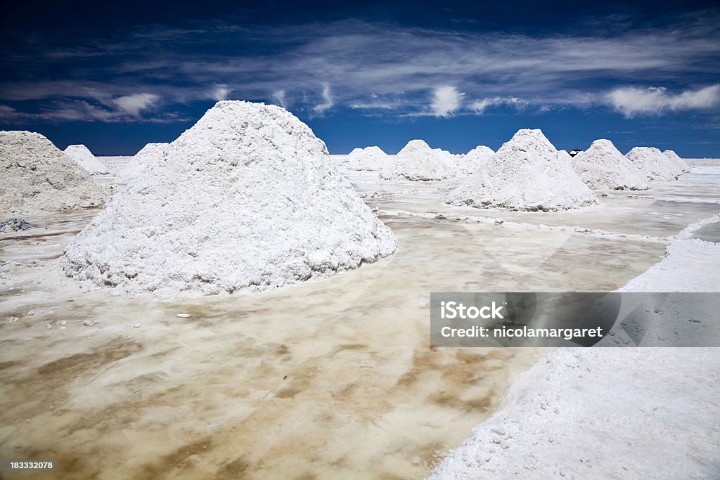 Salt Bergbau im Salar de Uyuni, Bolivien - Lizenzfrei Amerikanische Kontinente und Regionen Stock-Foto
