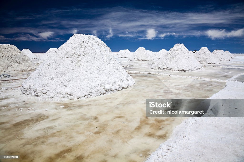 Minas de sal de Salar de Uyuni, Bolívia - Royalty-free Amontoar Foto de stock