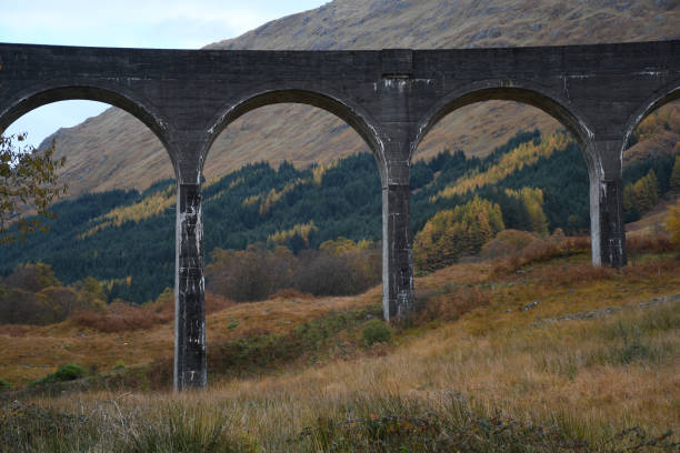 The Glenfinnan Viaduct the Highlands of Scotland stock photo