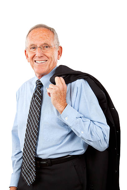 istock happy senior with jacket over shoulder 183333153