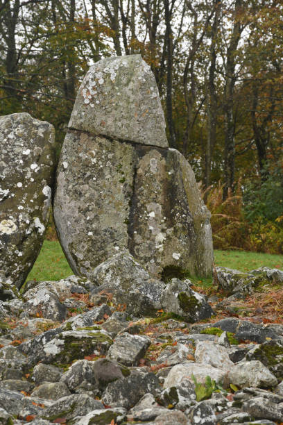 The Lobehead stone circle Scotland stock photo