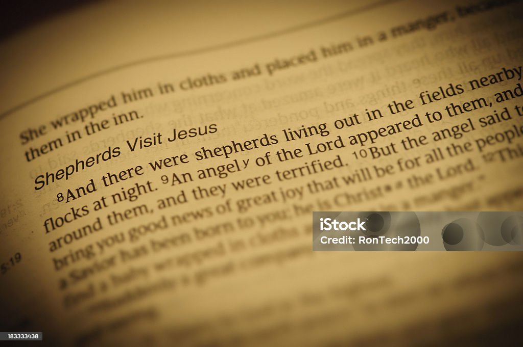 Christmas Story the christmas story / as told within the bible / in the book of luke Angel Stock Photo