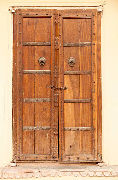 istock Old door Jaipur fort India. 183334143