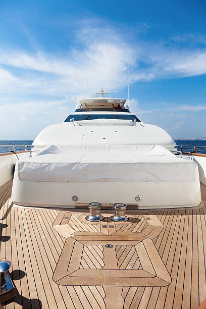 istock Luxury yacht sailing at sea 183334400