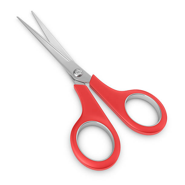 ножницы - scissors red school supplies isolated стоковые фото и изображения