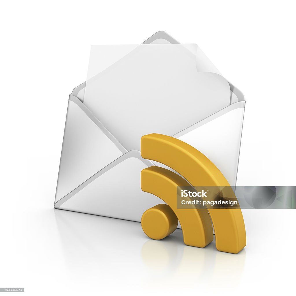 Letters Rss Letter With Rss Symbol Stock Photo - Download Image Now - Blank, Clip ...