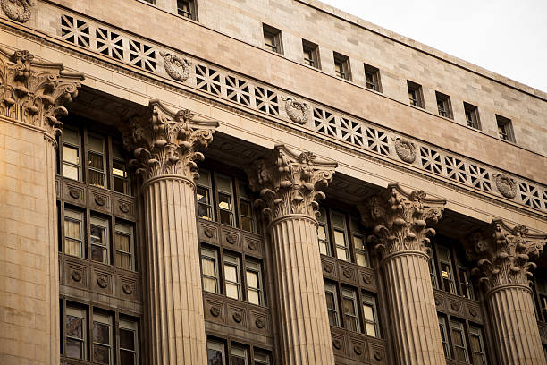 istock Chicago Building Columns Architecture on City Hall 183334583
