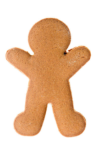 homem de gingerbread nu isolado - undecorated - fotografias e filmes do acervo