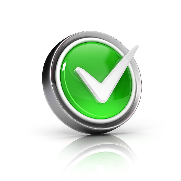 icono de marca de verificación - yes checkbox expressing positivity success fotografías e imágenes de stock
