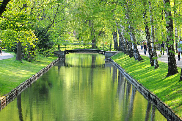 bridge with water chanel at park in Schwerin (Germany)See also my other Schwerin images