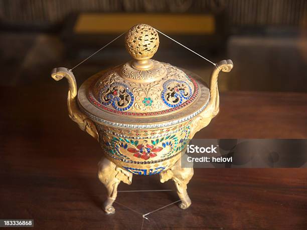 Copper Decorative Container In Forbidden City Stock Photo - Download Image Now - Ancient, Art, Arts Culture and Entertainment