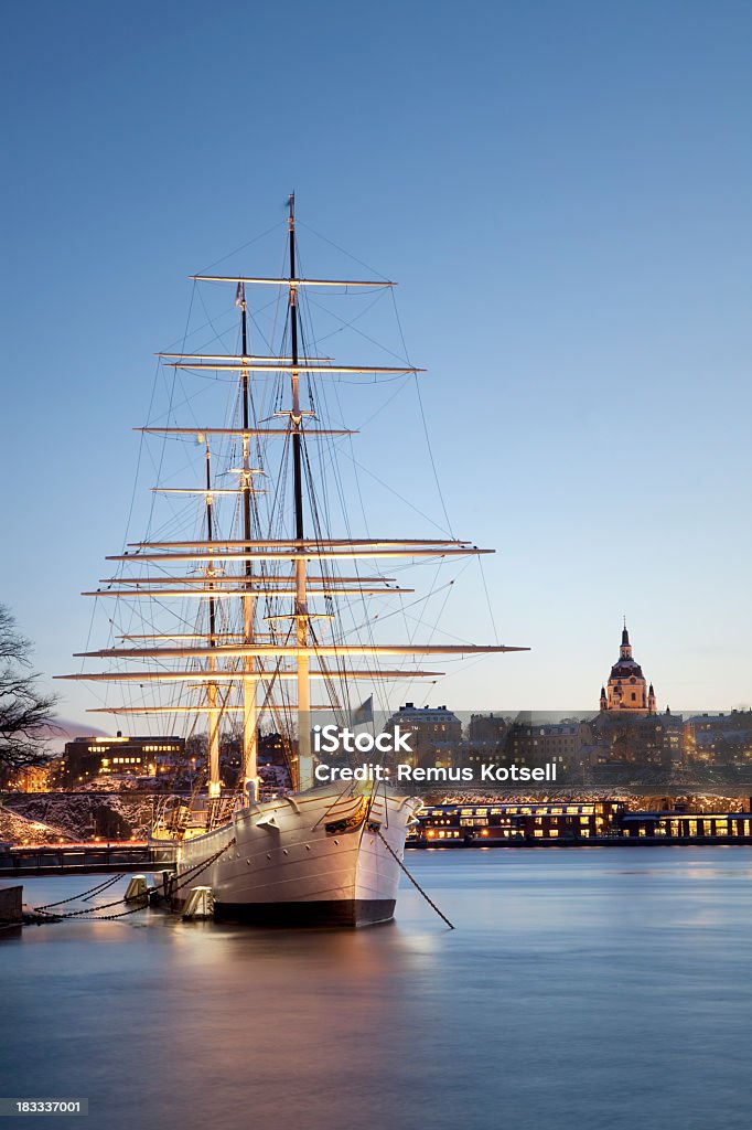 Estocolmo por noite - Royalty-free Cidade Foto de stock