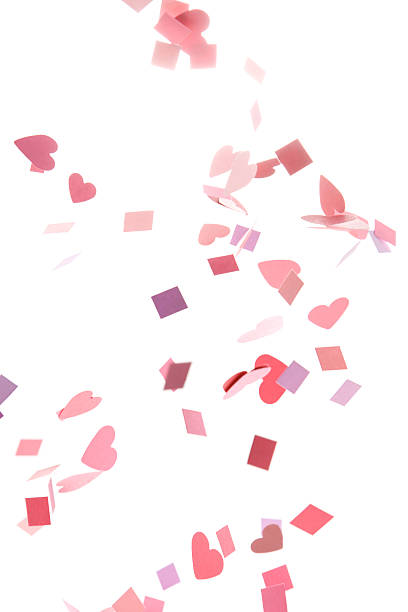 Pink, Purple, Red Confetti Hearts and Squares