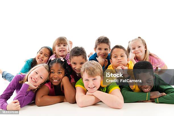 Glückliche Kinder Stockfoto und mehr Bilder von Kind - Kind, Variation, Weißer Hintergrund