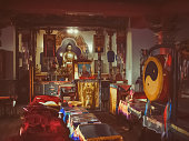 beautiful interior of a Buddhist temple