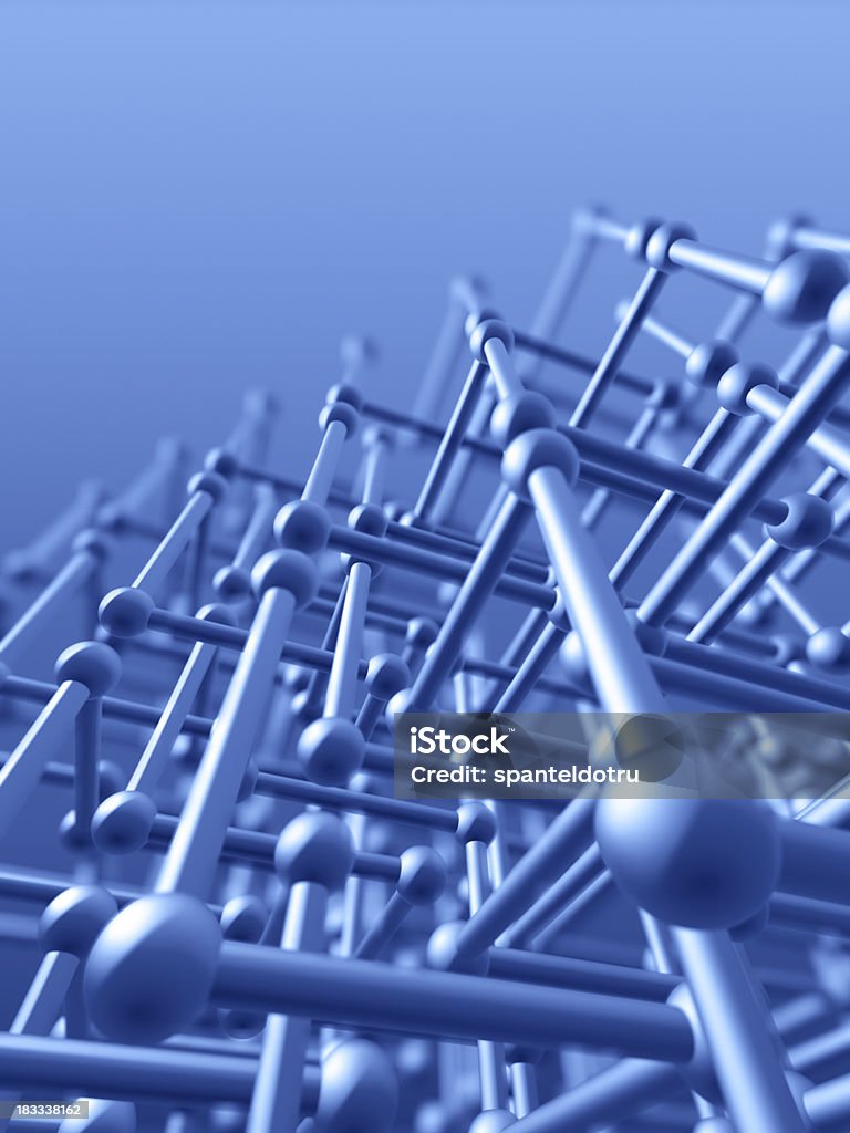 Atomic grid Objects structure closeup. Abstract Stock Photo