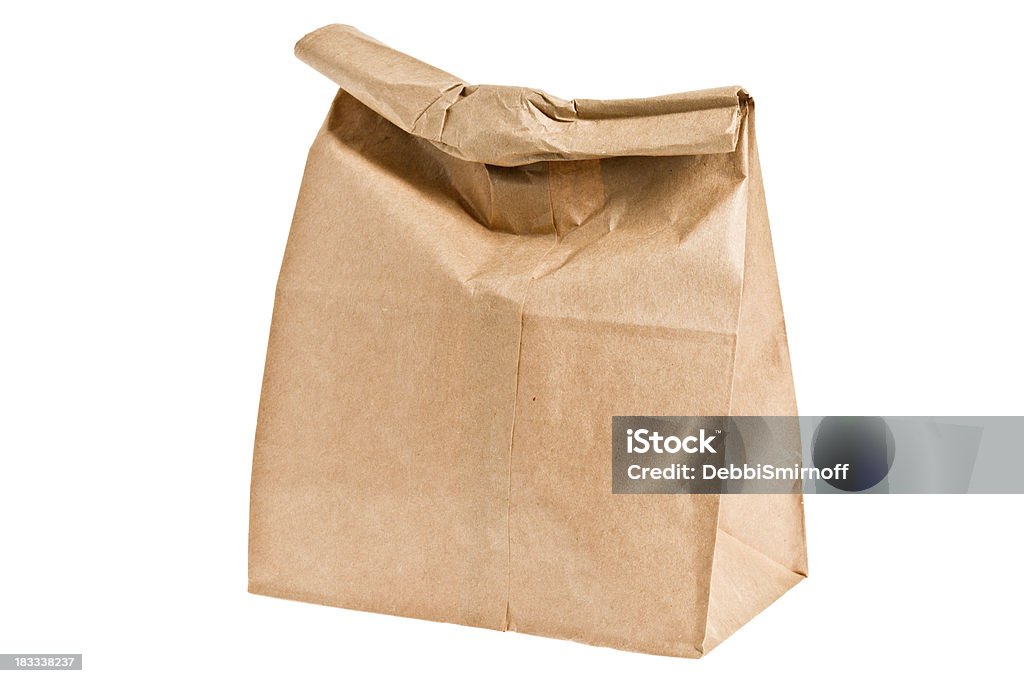 Déjeuner de sac de papier brun - Photo de Sachet en papier libre de droits