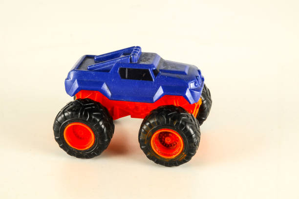 Close-up of toy car Object on a White Background