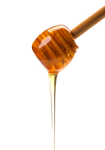 Close up of a honey drip