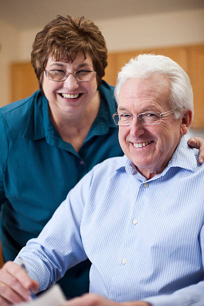 istock Cute Senior Couple Smiling 183339443