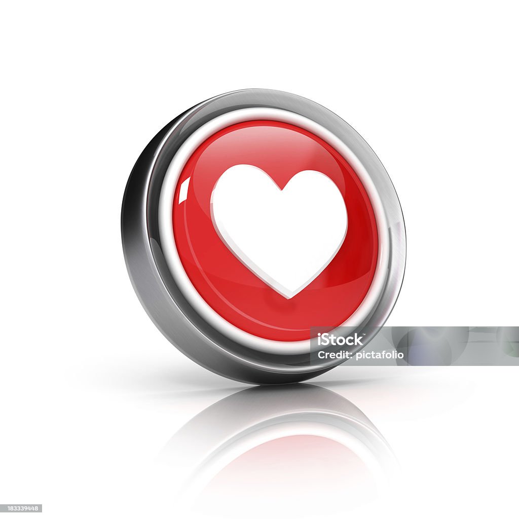 Значок heart - Стоковые фото Кнопка для нажатия роялти-фри