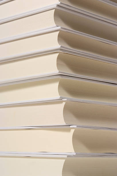 istock Close-up of stacked blank books 183339592