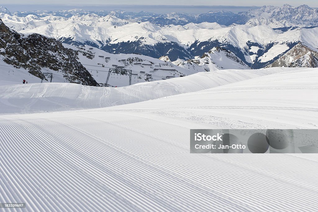 Pista de esqui - Foto de stock de Alpes europeus royalty-free