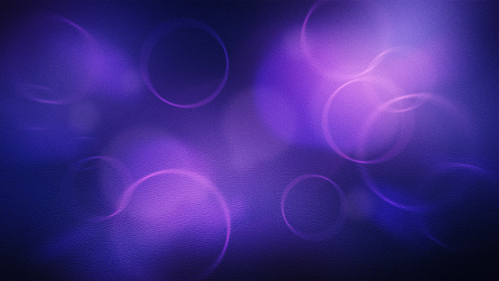 Abstract violet background with circles. Noise grain and rough.