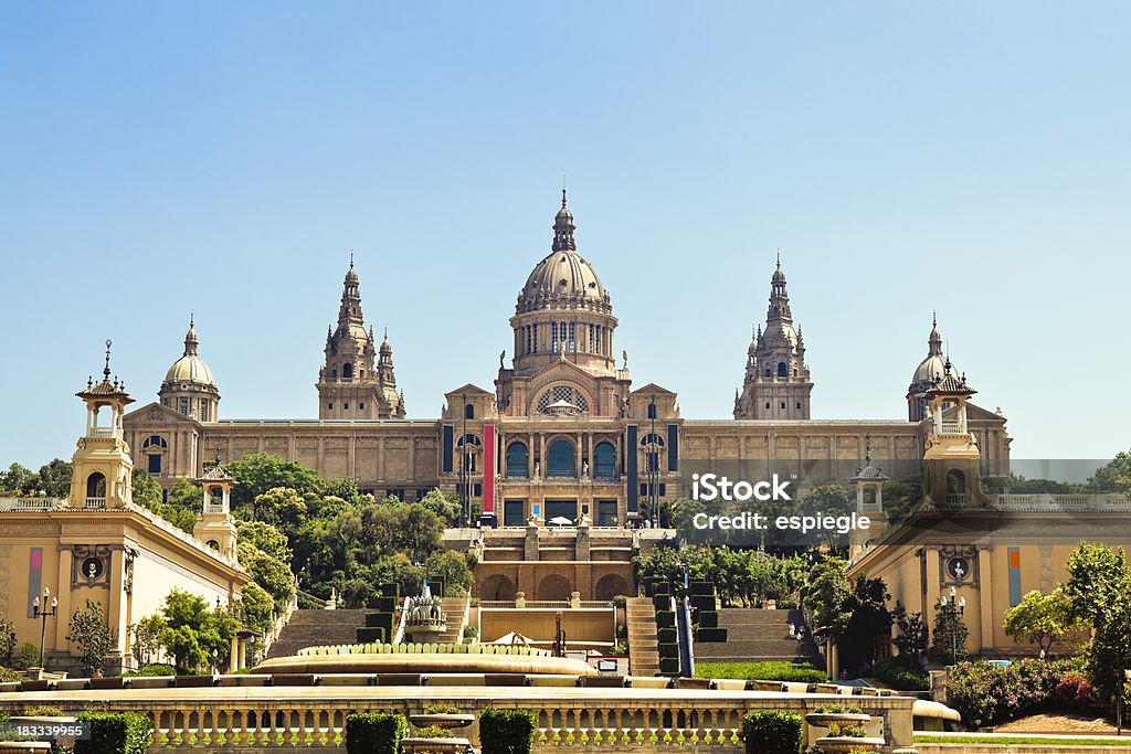 Montjuïc Palace, Barcelona - Zbiór zdjęć royalty-free (Barcelona - Hiszpania)
