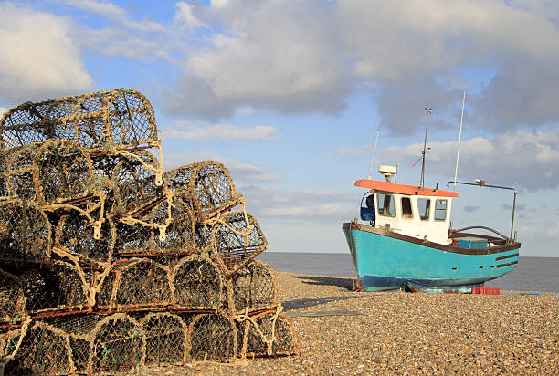 ビーチで aldeburgh 、サフォーク - suffolk east anglia rural scene non urban scene ストックフォトと画像