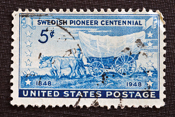 istock Swedish Pioneer Centennial Postage Stamp 183340681