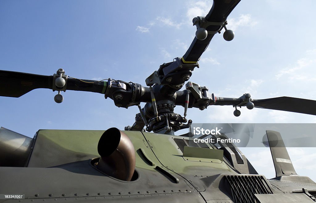Close-Up do Rotor de Helicóptero Militar - Foto de stock de Helicóptero royalty-free
