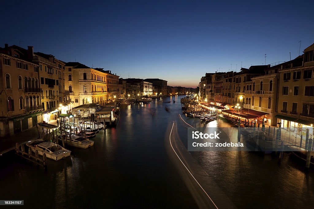 Grand Canal de Venise de nuit, Vénétie, Italie - Photo de Architecture libre de droits