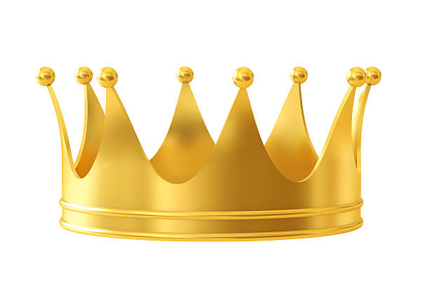 istock Close-up of a golden crown isolated on white 183341672