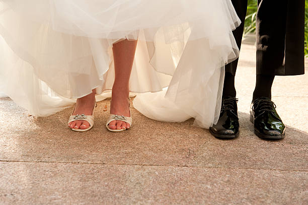istock Bride and Groom Wedding Shoes 183342398
