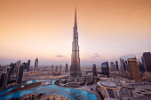 Stylized aerial view of Dubai City