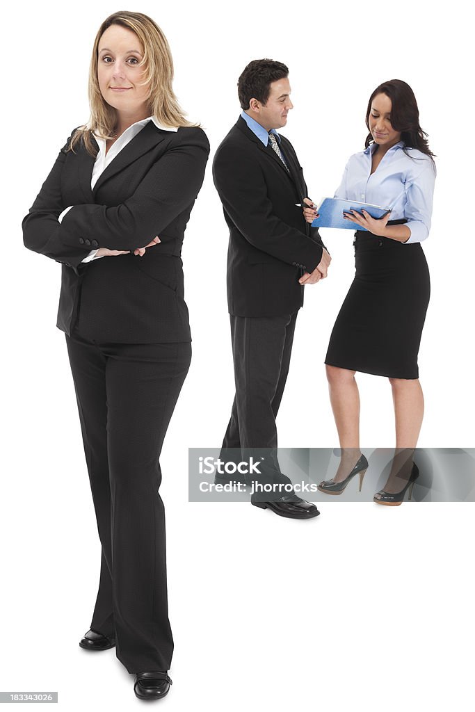 Fiducioso donna d'affari e il suo Team - Foto stock royalty-free di 25-29 anni