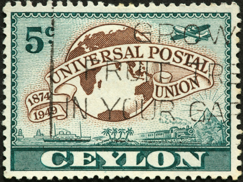 Universal Postal Union stamp from Ceylon