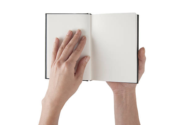 istock Woman Hands Holding Blank Book 183343322