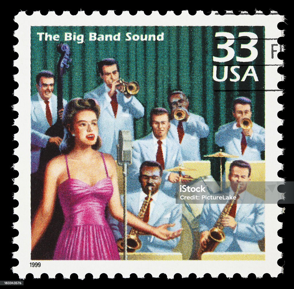 Big band-Briefmarke - Lizenzfrei Big Band Stock-Foto