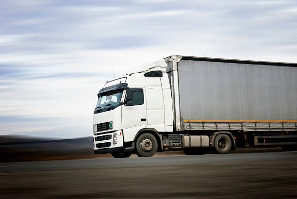 istock truck on the highway 183344131