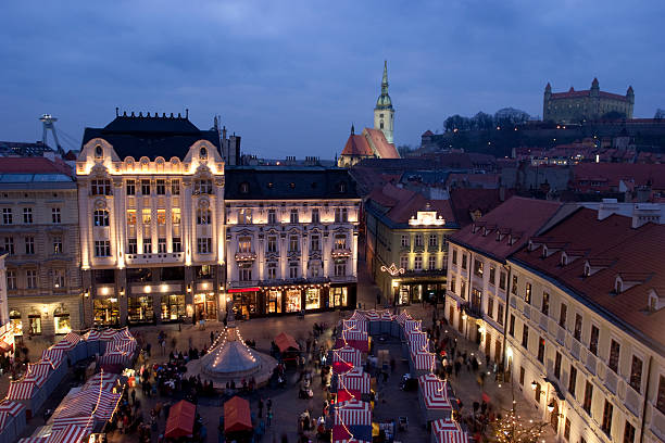 istock Bratislava Christmas Market at Night 183344168