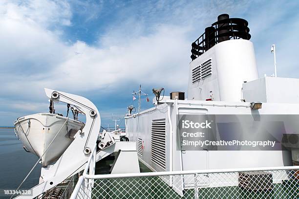 Life Boat On Ferry Stock Photo - Download Image Now - Boat Deck, Cloud - Sky, Color Image