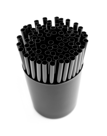 Black Plastic Drinking Straws in a glass blackSimilar images from my portfolio: