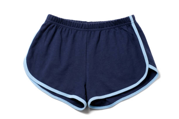 Women's Cotton Running Shorts Isolated on White Background